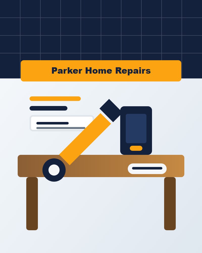 Clean home repair workspace with tools