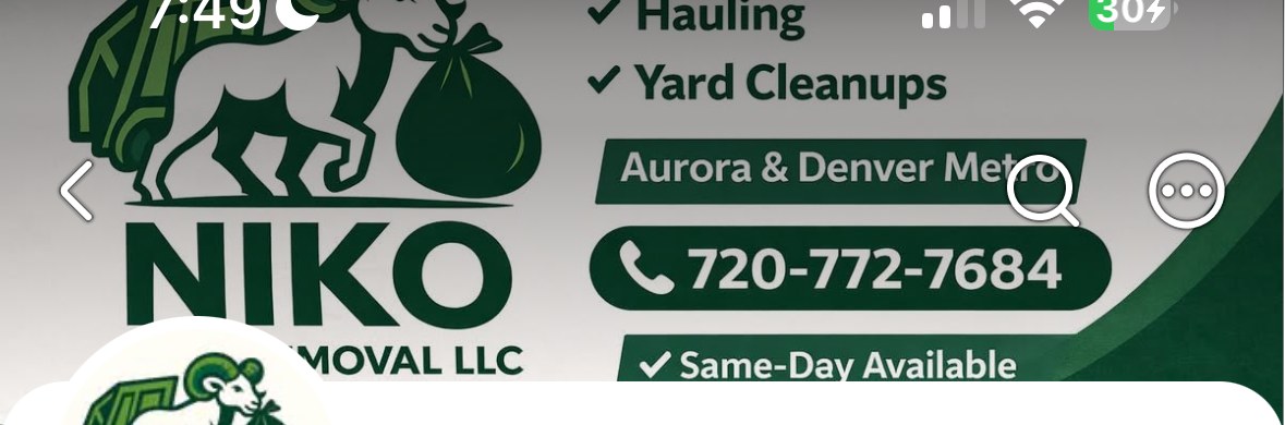Niko Junk Removal logo banner