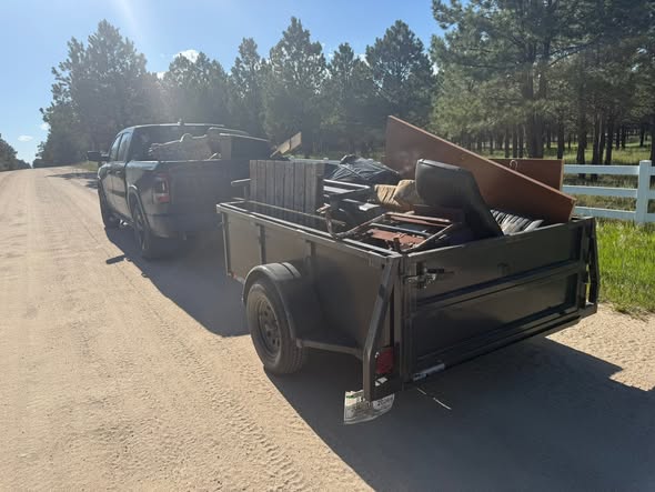 Loaded trailer used for hauling