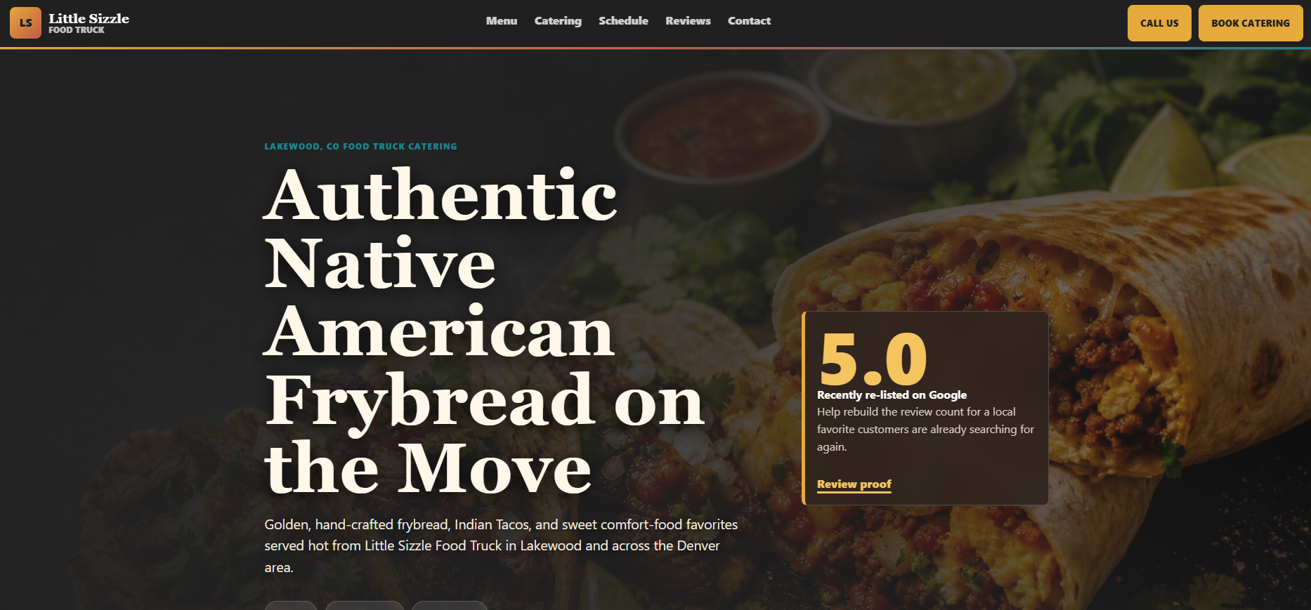Little Sizzle website homepage designed by Holland Swenson